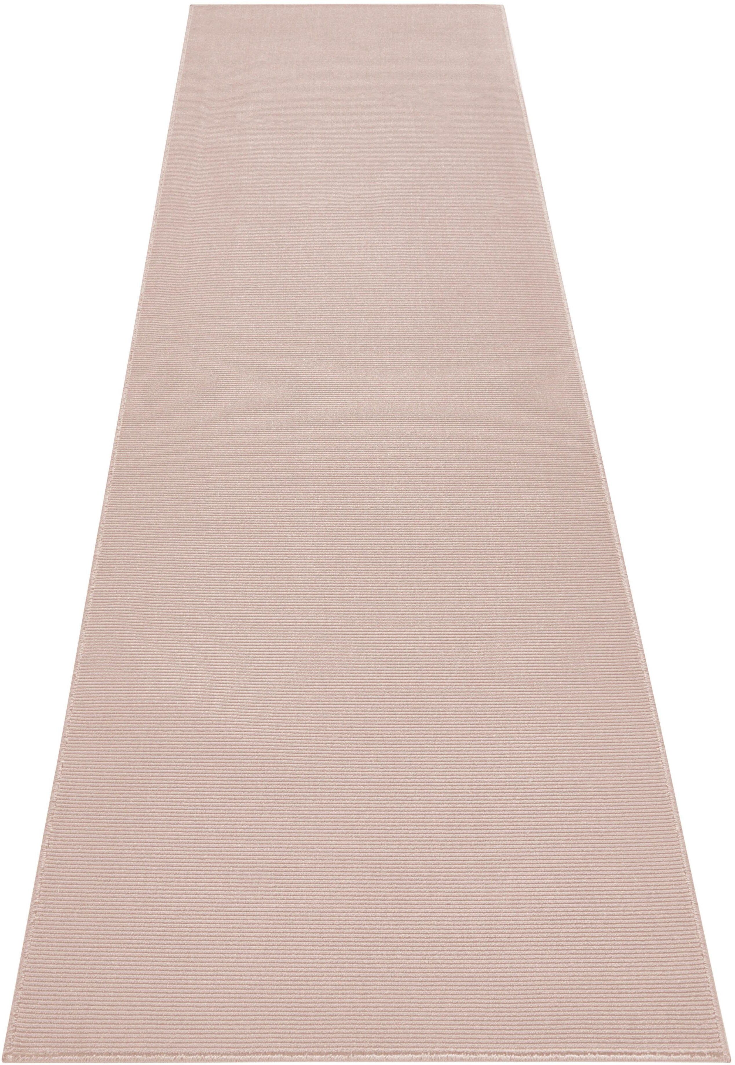 ELLE DECORATION Läufer »Alagnon«, rechteckig, 6 mm Höhe, Kurzflor, Streifen... rosa Größe 80x250 cm