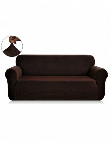 VEDIA 2er-Sofa-Überzug «Soft», braun