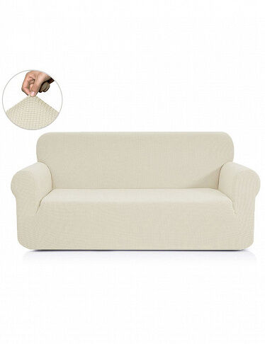 VEDIA 2er-Sofa-Überzug «Soft», crème