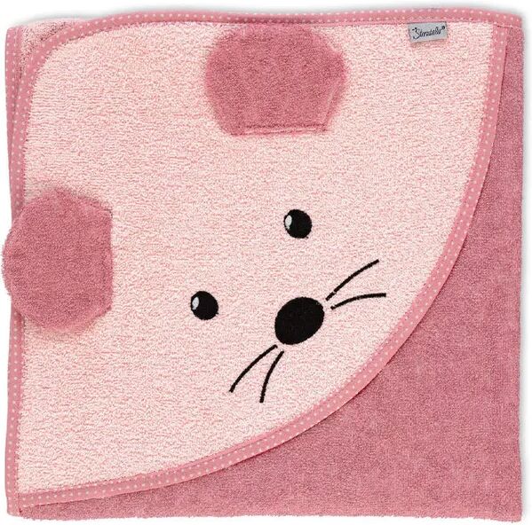 Sterntaler Kapuzenhandtuch MAUS MABEL (100x100) in rosa/beere