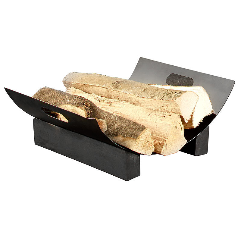 Carlo Milano Metall-Holzkorb für dekorative Brennholz-Lagerung
