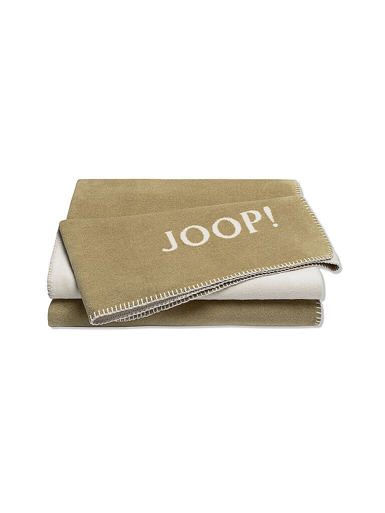 JOOP Wohndecke - Plaid 150x200cm Uni Doubleface Moos/Pergament grün   769183