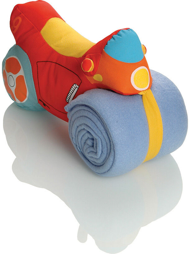 Booster Plush Motorbike with Soft Fleece Towel  Oranžová