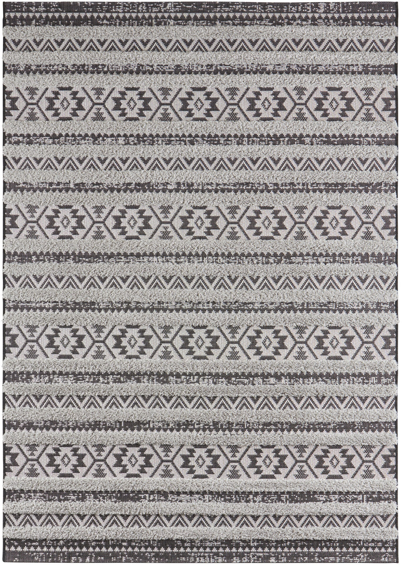 Mint Rugs - Hanse Home koberce Kusový koberec Handira 103907 Grey/Black - 80x150 cm