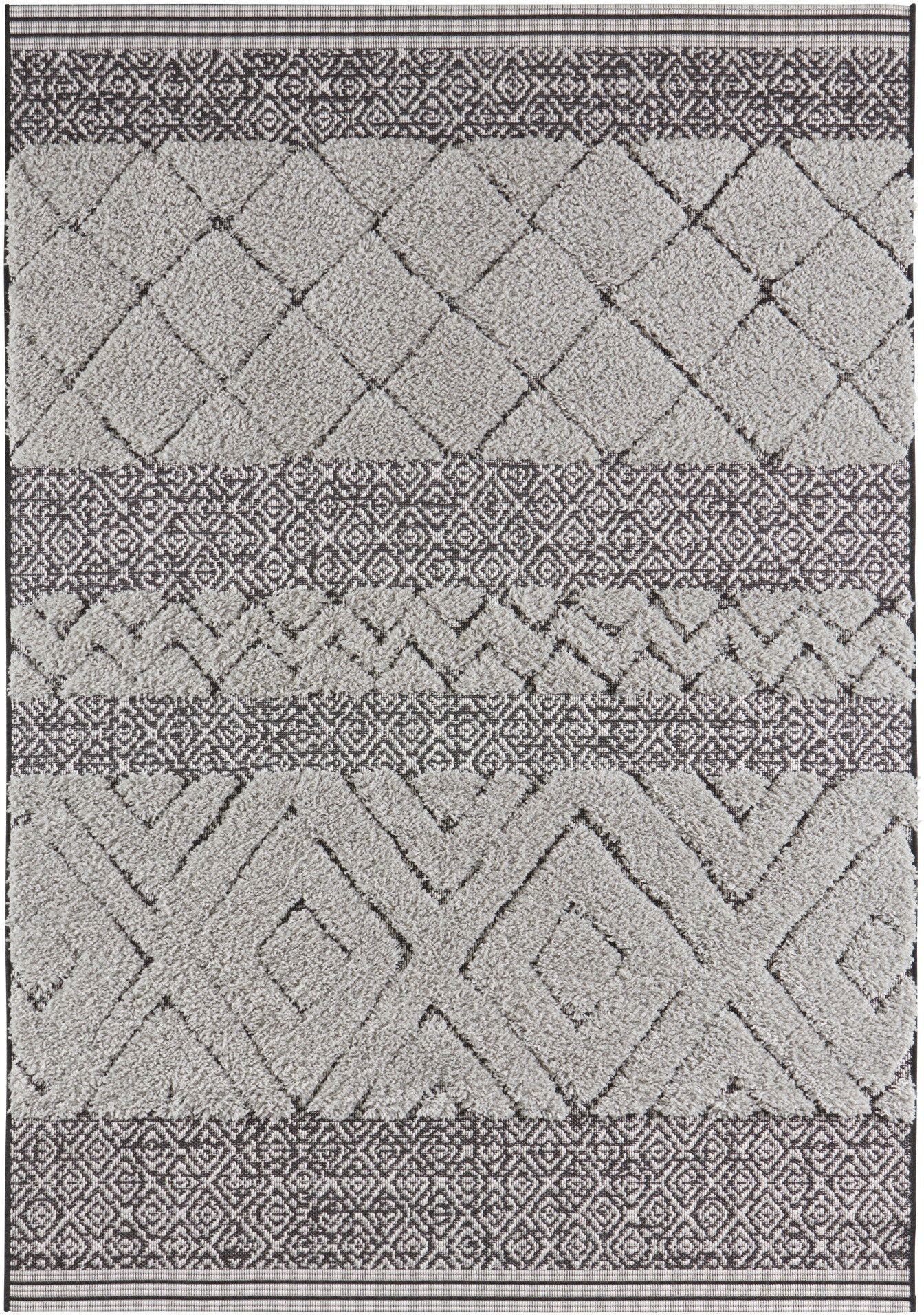 Mint Rugs - Hanse Home koberce Kusový koberec Handira 103904 Black/Grey - 80x150 cm