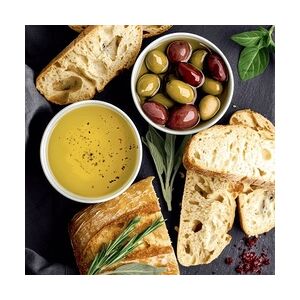 240 Duni Tissue-Servietten 33 x 33 cm Bread And Olives 3-lagig