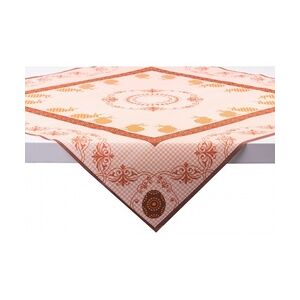 Sovie HOME Tischdecke Rabea in Orange aus Linclass® Airlaid 80 x 80 cm, 1 Stück - Punkte Ornamente Hasen Ostern