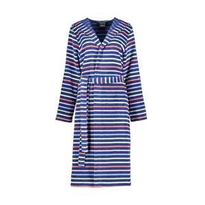 Cawö Bademäntel Damen Kapuze Streifen 3344 blau-multicolor - 12 Weiss, M