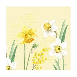 144 Dunisoft®-Servietten 40 x 40 cm Spring Daffodil