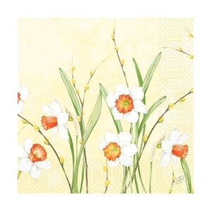 1000 Duni Tissue-Servietten 40 x 40 cm Daffodil Joy 3-lagig