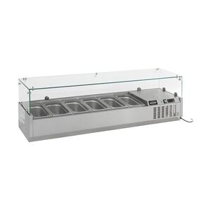 Aufsatzvitrine Albon   1/3 GN   HxBxT 43,5x120x39,5cm + CHEFGASTRO Geschirrtuch