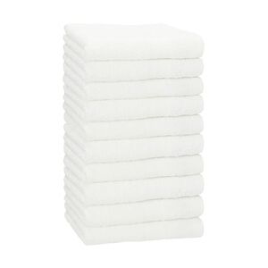 Betz 10 Stück Handtücher PREMIUM 100% Baumwolle Größe 50x100 cm Farbe weiß