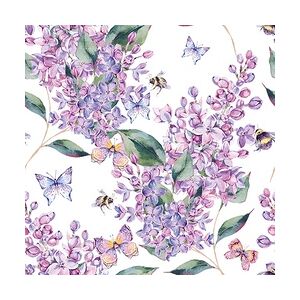 160 Servietten, 3-lagig 1/4-Falz 33 cm x 33 cm Lilac Dream