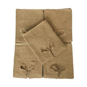 EXKLUSIV HEIMTEXTIL Handtuch mit Nasenschlitz für Massageliege 5 Stück Sand