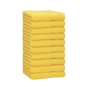 Betz 10 Stück Handtücher PREMIUM 100% Baumwolle Größe 50x100 cm Farbe gelb