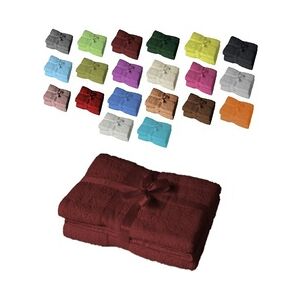 EXKLUSIV HEIMTEXTIL Saunatuch 2er Set 80 x 200 cm Bordeaux