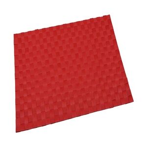 Renberg Quadratische Tischdecke Set von 6 Tischsets 30x45cm in der Farbe Rot.