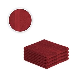 EXKLUSIV HEIMTEXTIL 4 x Handtuch 500 g/m2  50 x 100 cm Bordeaux