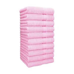 Betz 10 Stück Handtücher PALERMO Handtuch-Set 100% Baumwolle Größe 50x100cm Farbe Rosé