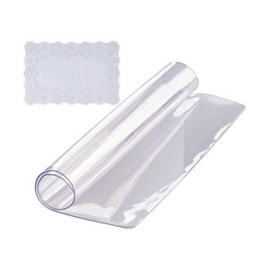 VEVOR Tischfolie Tischschutz Transparent 1,5 mm Dicke, Tischschutz-Folie PVC 305 x 305 mm Quadratische Tischdecke Tischfolie Abwaschbar Verschleißfest Hitzebeständig Wasserdichte Tisch-Schutzfolie