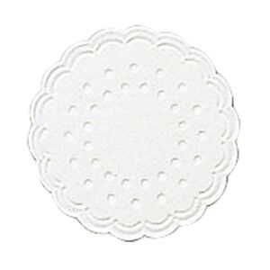 250 Tissue-Untersetzer, rund Ø 7,5 cm Weiß Mehrlagig