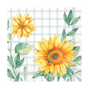 1000 Duni Tissue-Servietten 33 x 33 cm Sunflower Day 3-lagig