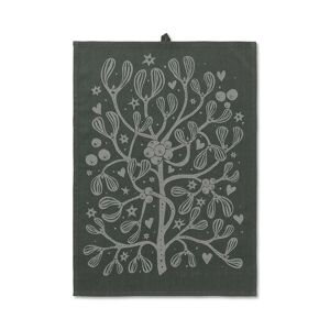 ferm LIVING - Mistletoe Geschirrtuch, dark green