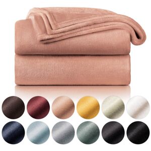 Blumtal Kuscheldecke Aus Fleece - Hochwertige Decke, Oeko-Tex® Zertifiziert In - Sehr Gut Dusty Pink - Rosa 130 x 150 cm