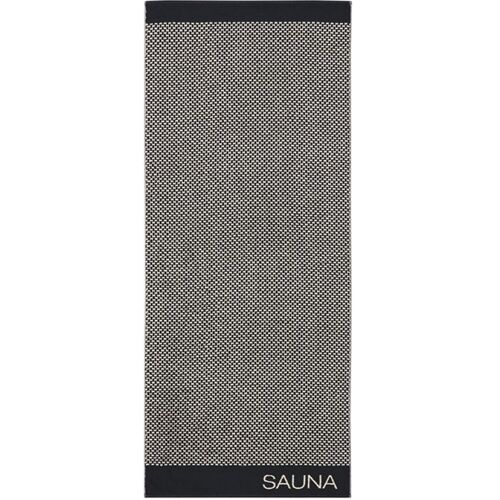 Cawö Natural Allover Saunatuch – natur-schwarz – 80×200 cm