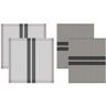 DDDDD BAXTER Kombi-Set aus 2 Küchentücher + 2 Geschirrtücher - grey - 2 Tücher 60x65 cm - 2 Tücher 50x55 cm