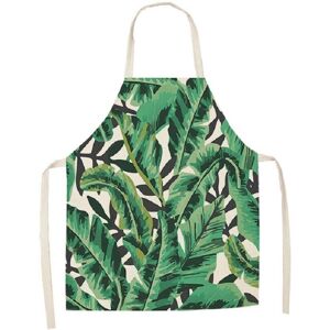 Shoppo Marte Cotton Linen Creative Plant Foliage Pattern Sleeveless Apron, Size:68x55cm(WQ0002-1)