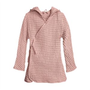 The Organic Company Big Waffle Junior Bathrobe 6-8 år - Pale Rose OUTLET