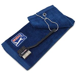 PGA TOUR Handtuch- und Bürstenset Towel Clip & Club Brush, Blue