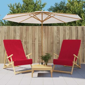 vidaXL strandhåndklæder 2 stk. 60x135 cm 400 GSM stof bourgogne