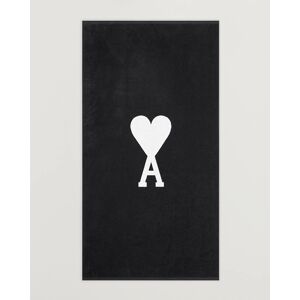 AMI Heart Logo Beach Towel Black/White men One size Sort,Hvid