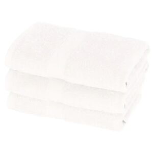 Egeria Hvide håndklæder - 50x100 cm - Diamant - Hvid - 100% Bomuld - Bløde håndklæder fra