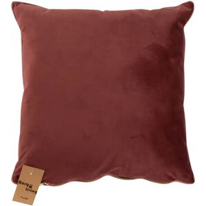 Borg Living Pyntepude - 45x45 cm - Ensfarvet bordeaux  - Velour -