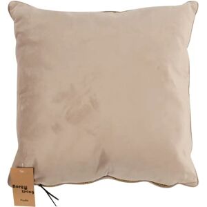 Borg Living Pyntepude - 45x45 cm - Ensfarvet lys grå - Velour -