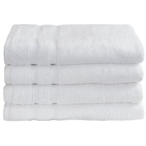 By Borg Bambus badelagen - 100x150 cm - Hvid - Bløde håndklæder fra Premium -