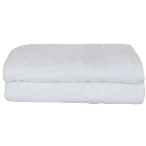 Borg Living Badehåndklæder - Pakke á 2 stk. 70x140 cm - Hvide - 100% Bomuld