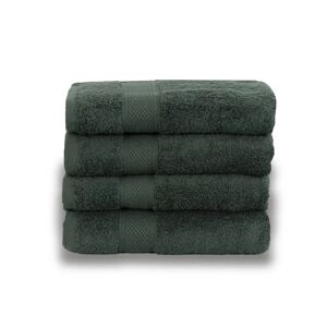 Borg Living Håndklæde egyptisk bomuld - 50x100cm - Mørkegrøn - Luksus håndklæder fra By Borg