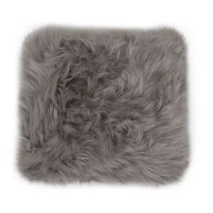 Borg Living Pyntepude - Fake fur - 45x45 cm - Grå - Blød sofapude