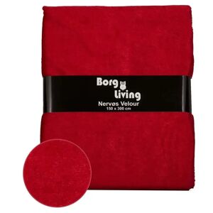 Borg Living Velour dug - 15 meter - Rød - Nervøs velour - Pakke med 15 meter