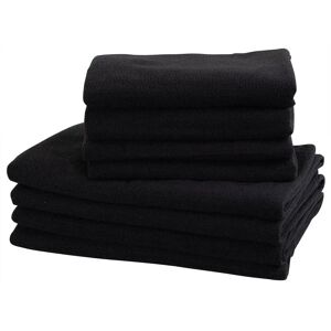 Borg Living Microfiber håndklæder - 8 stk i pakke - Sort - Letvægts håndklæder