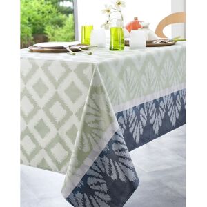 Nydel Mantel de jacquard con revestimiento acrílico celadon 160x350 cm