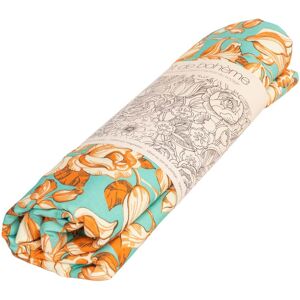 Vent de Bohème Mantel de algodón con estampado floral naranja 140x235