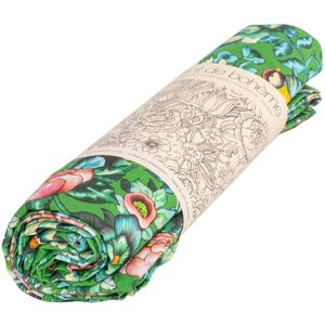 Vent de Bohème Mantel de algodón con estampado floral verde 140x235