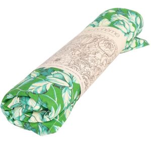 Vent de Bohème Mantel de algodón con estampado floral verde 140x235