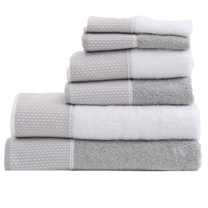 Casa da Laura Juego 6 toallas bodoques 550 gr/m2 gris 100% algodón
