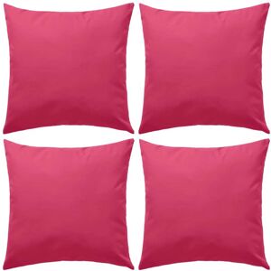 vidaXL Cojines para exteriores 45x45 cm rosa 4 unidades